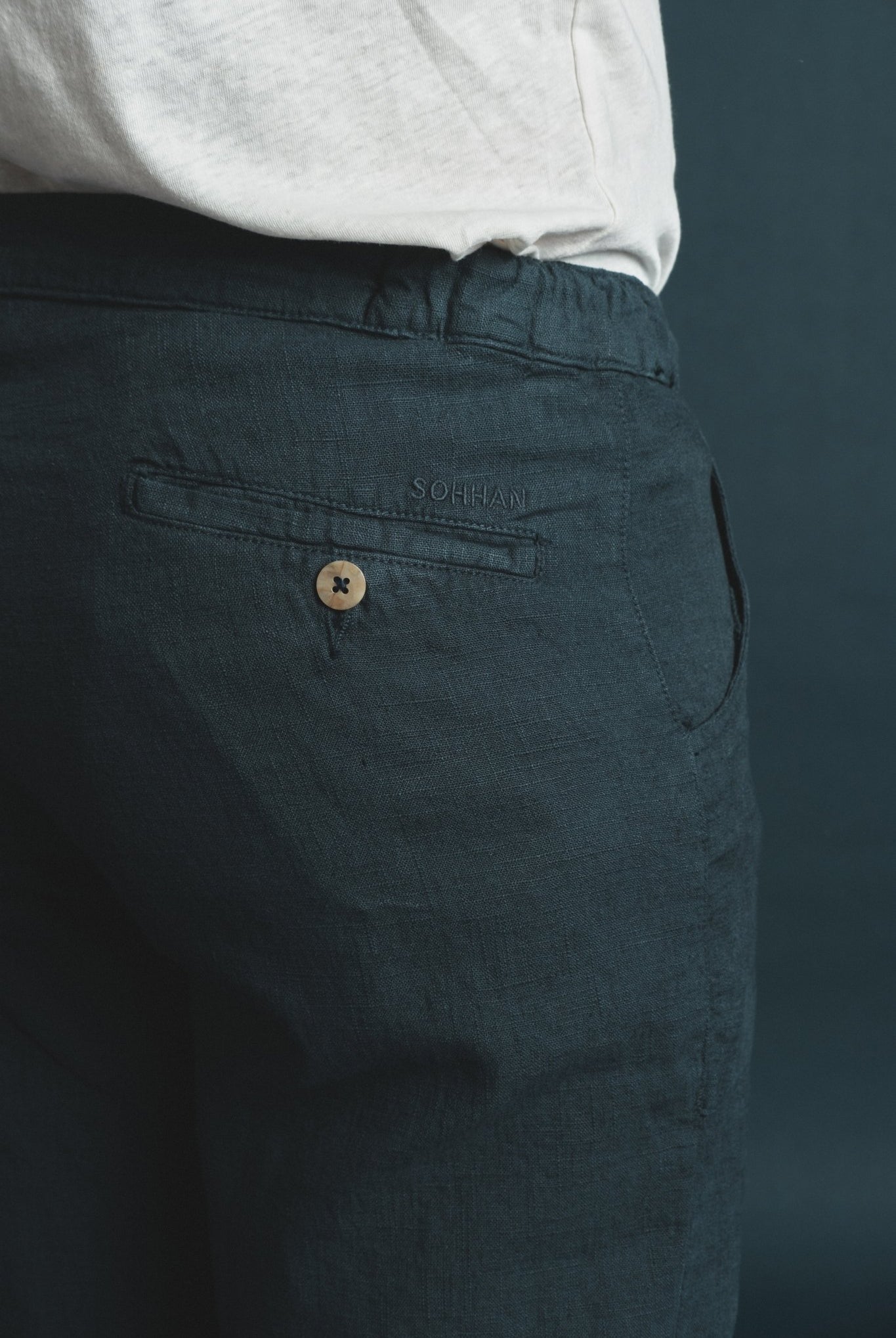 Chino Linen Navy Hustle Heritage - Sohhan