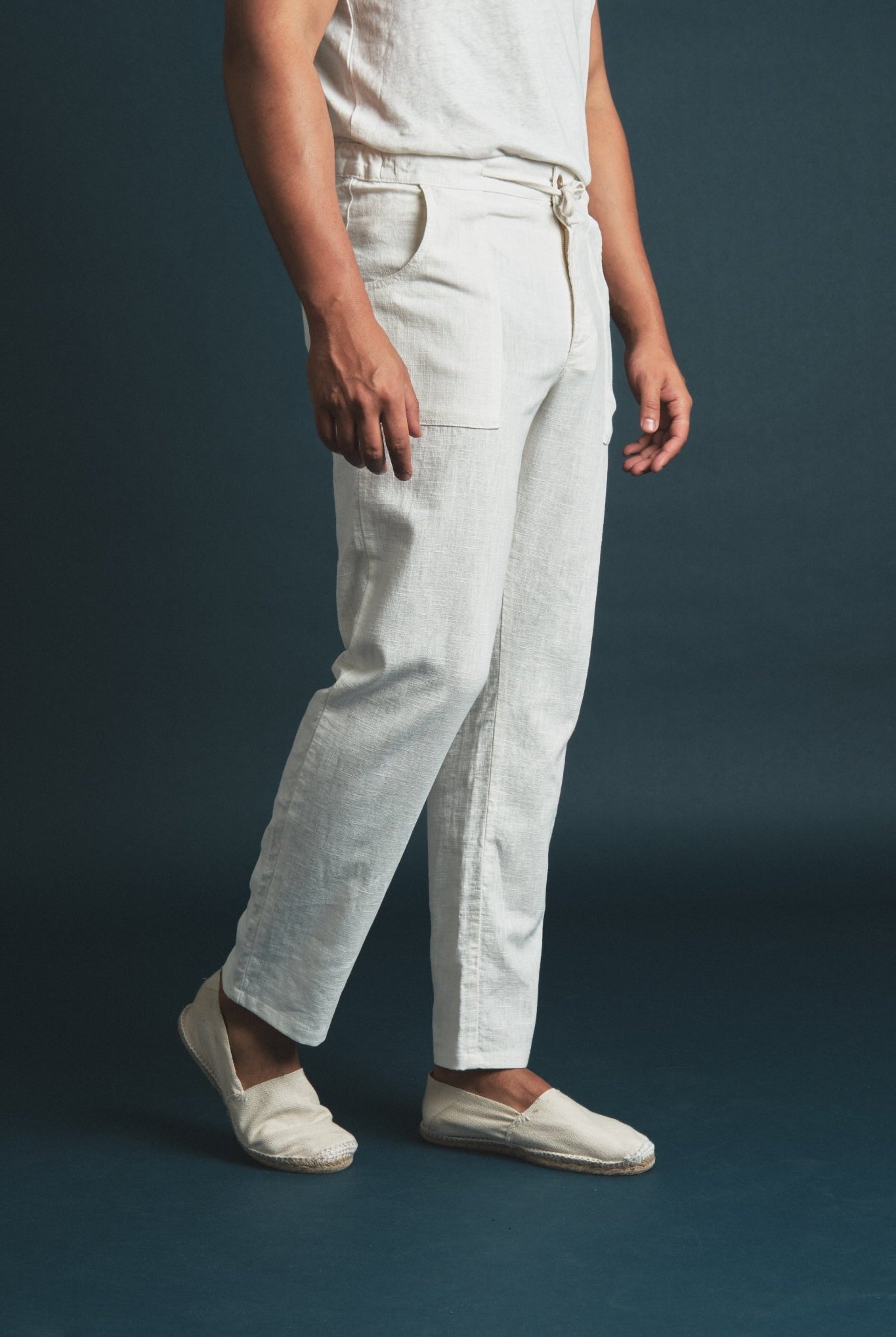 Chino Linen Offwhite Hustle Heritage - Sohhan