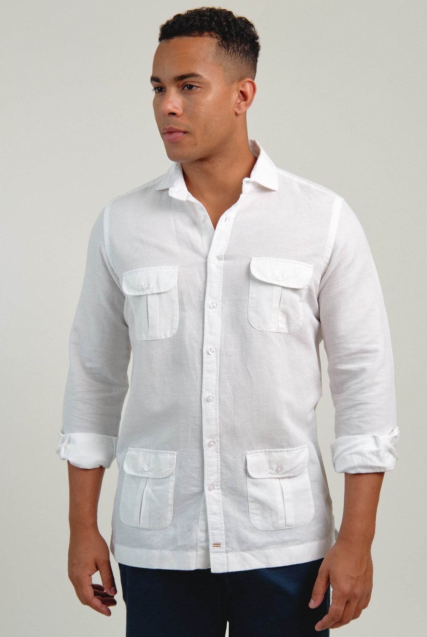 Guayabera Lino Yakarta Blanco - Sohhan