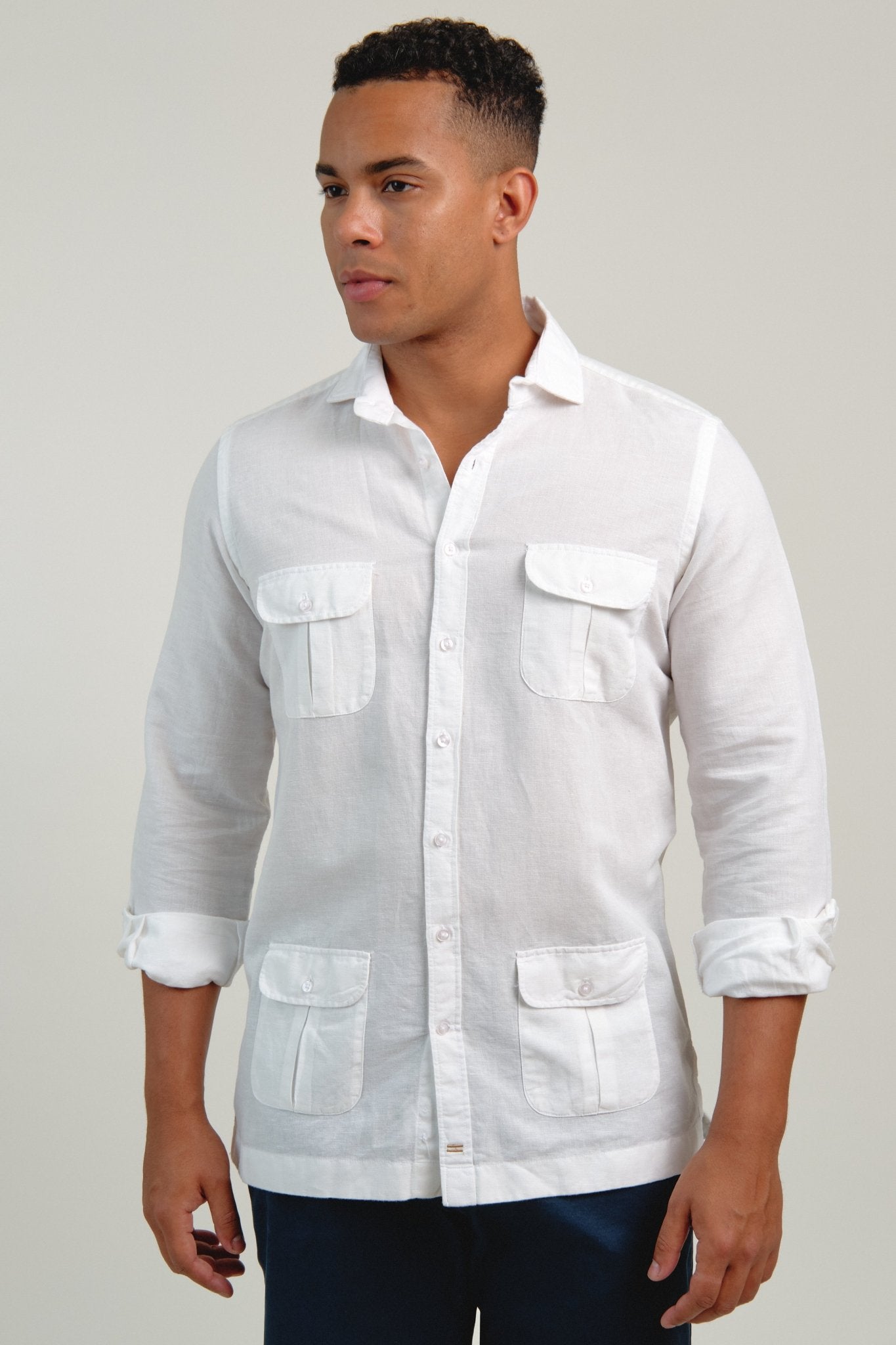 Guayabera Lino Yakarta Blanco - Sohhan