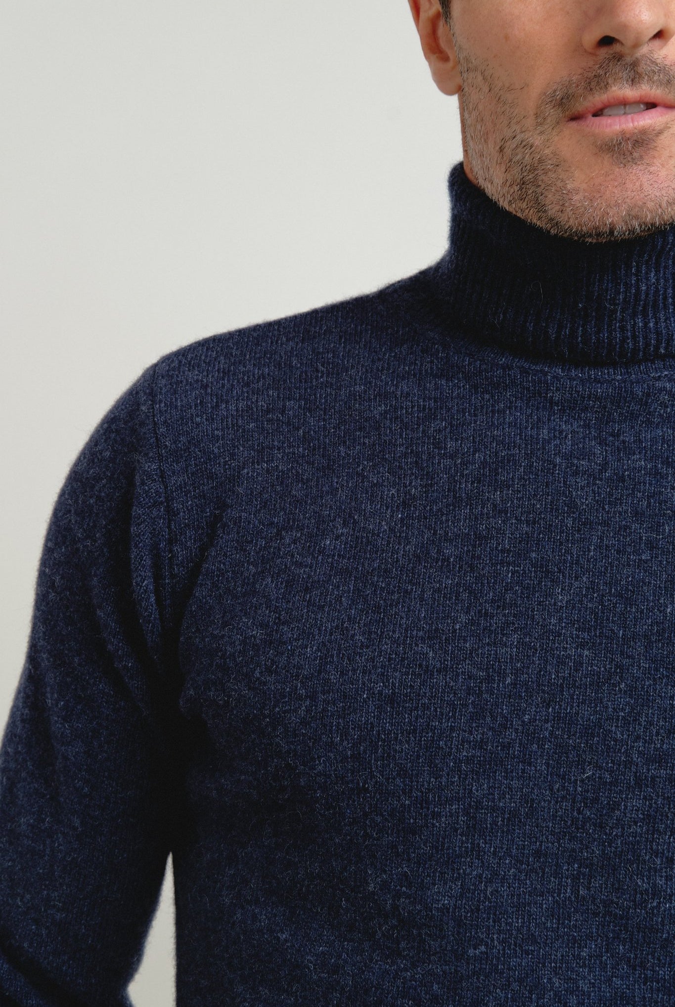 Jersey Cuello Vuelto Brant Azul Empolvado - Sohhan