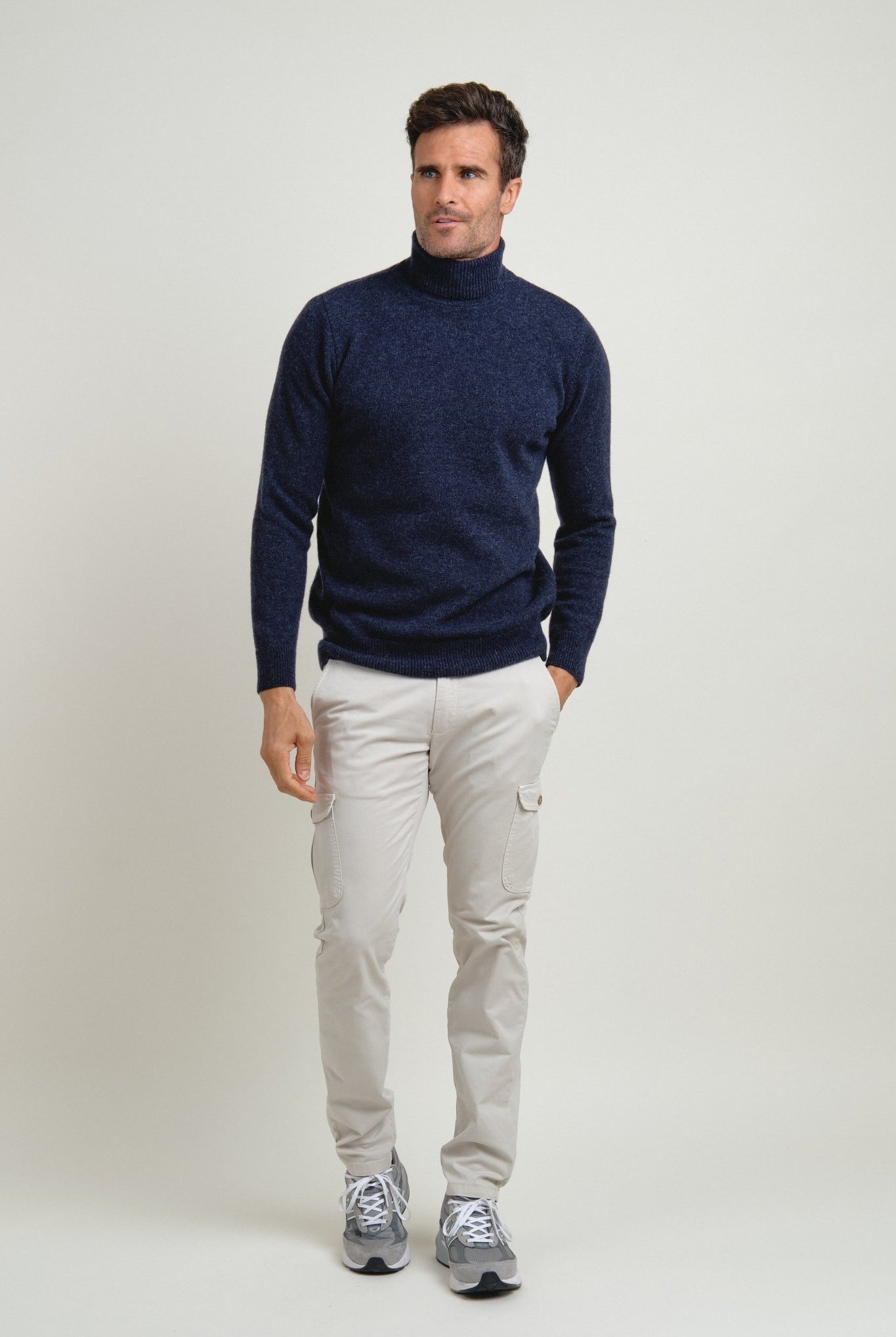 Jersey Cuello Vuelto Brant Azul Empolvado - Sohhan