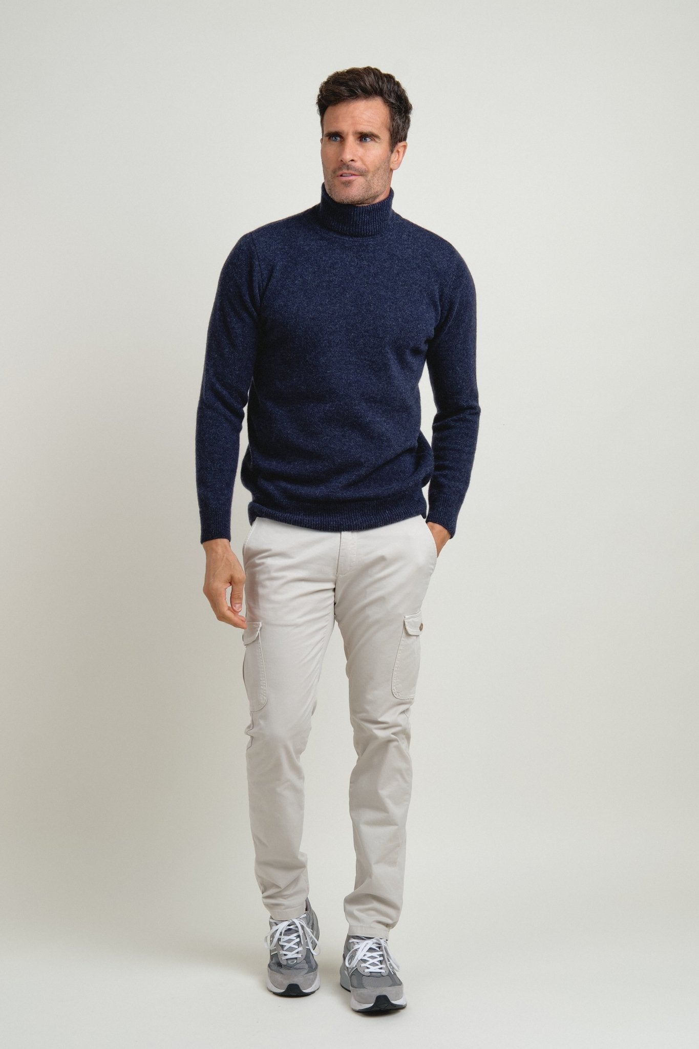 Jersey Cuello Vuelto Brant Azul Empolvado - Sohhan