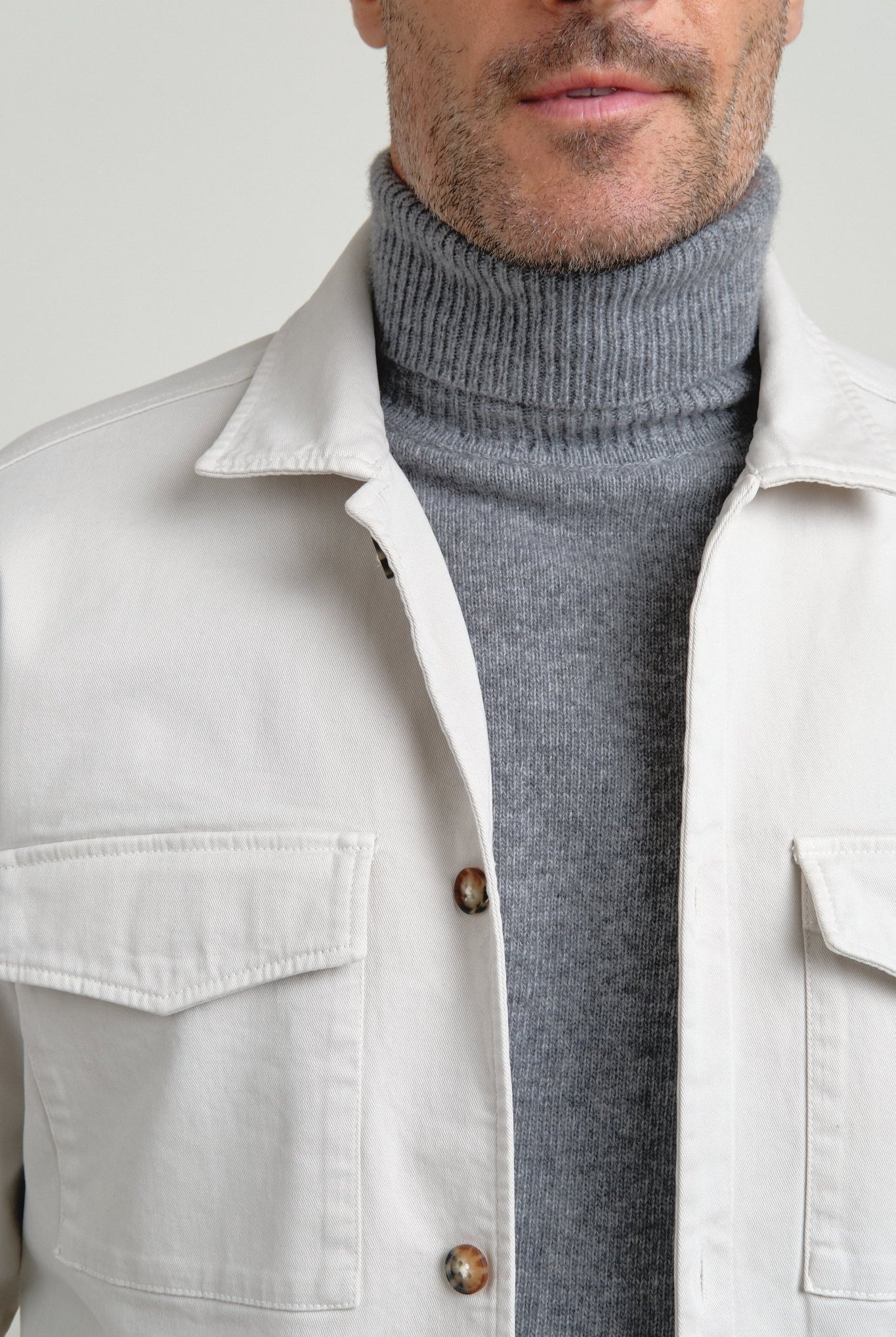 Jersey Cuello Vuelto Brant Gris - Sohhan