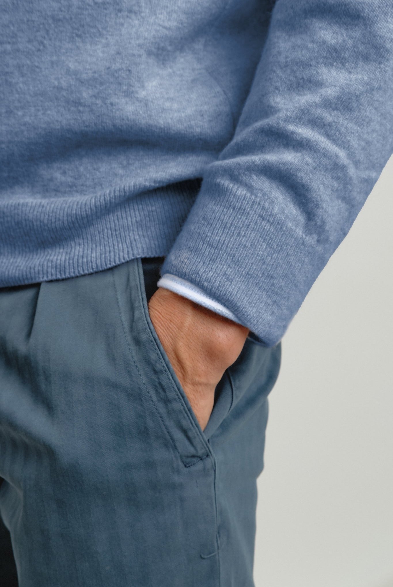 Jersey Pico Terry Azul Melange - Sohhan