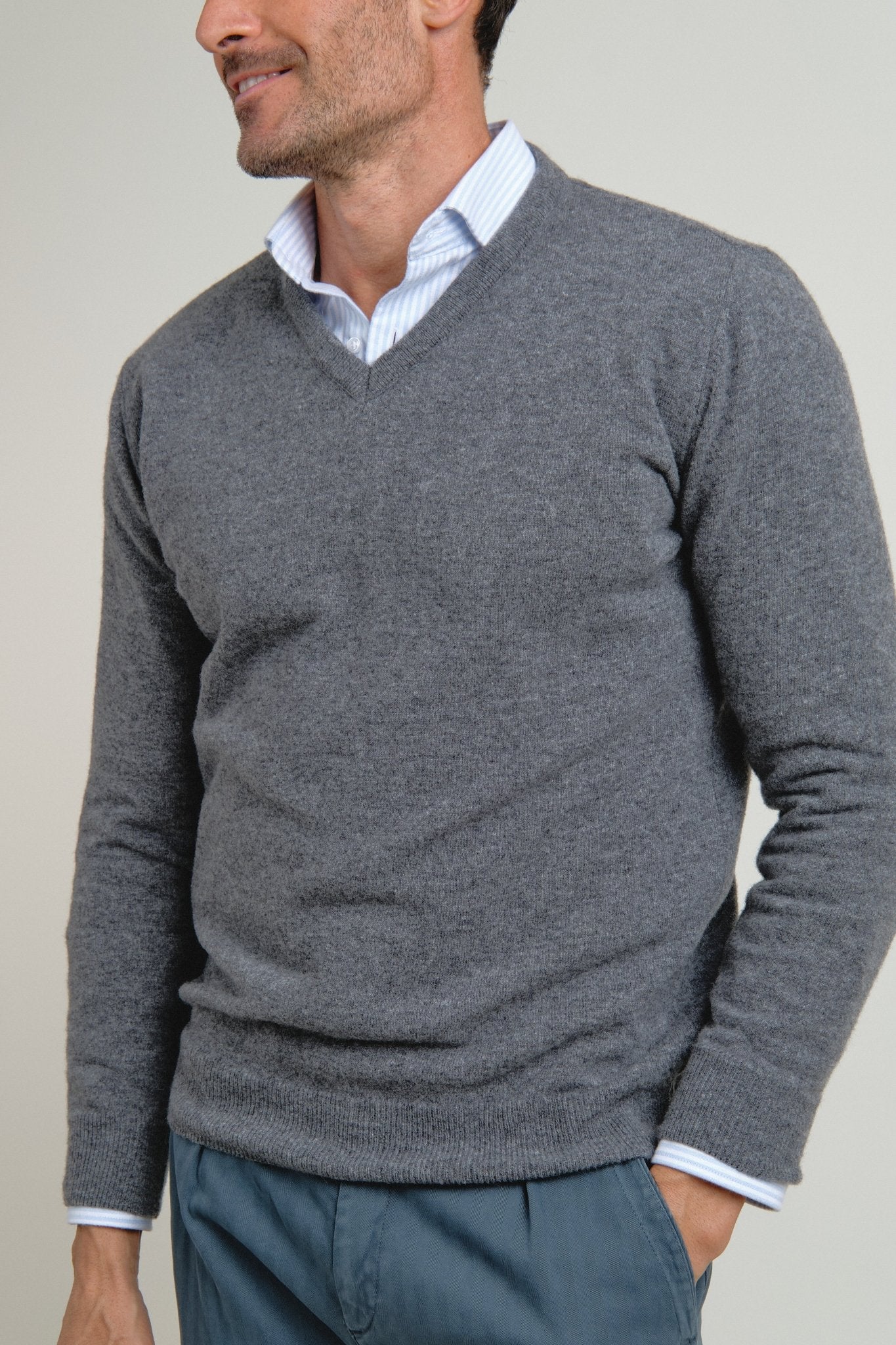 Jersey Pico Terry Gris Medio - Sohhan