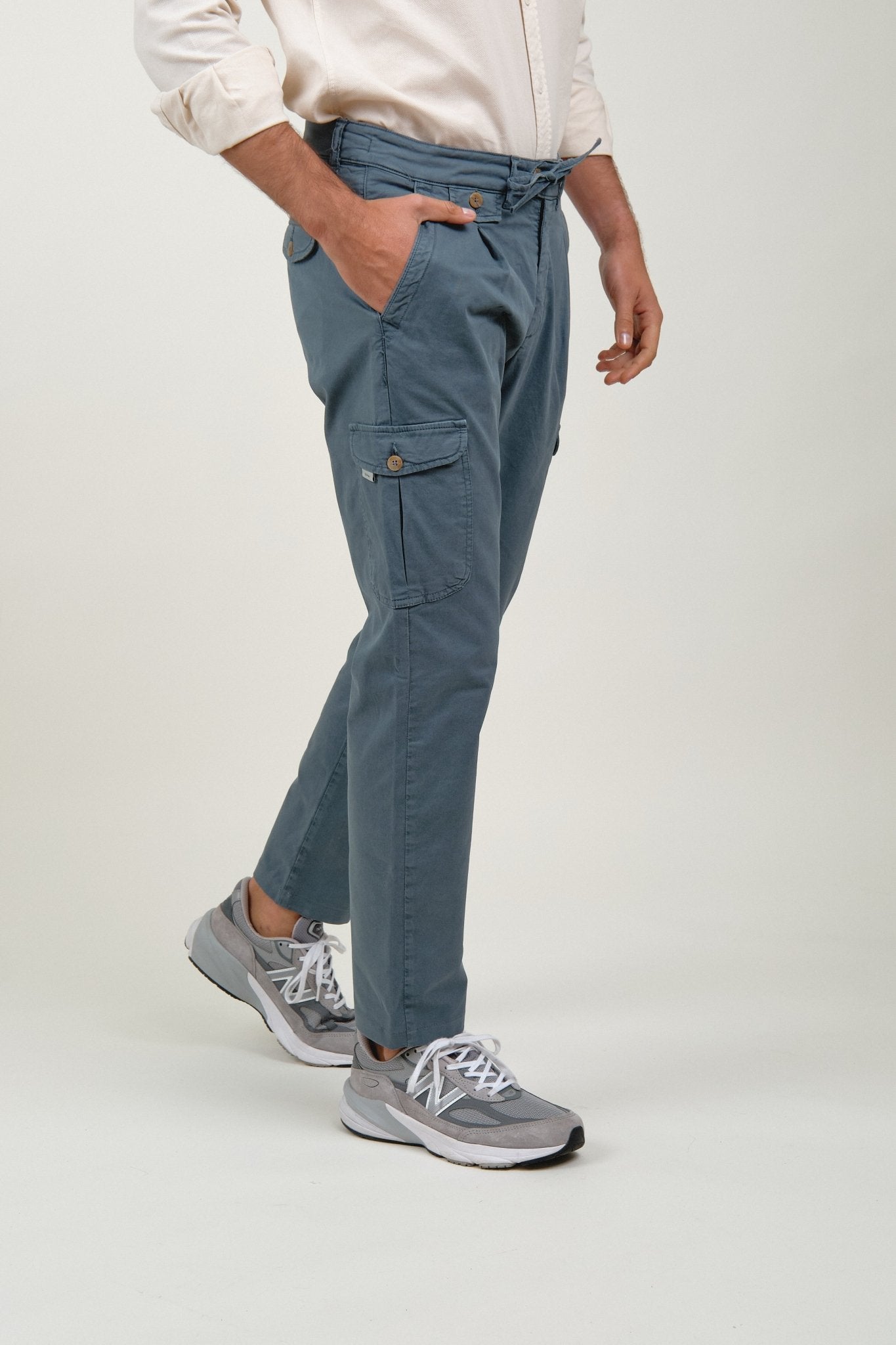 Pantalón Cargo Mark Azul Petróleo - Sohhan