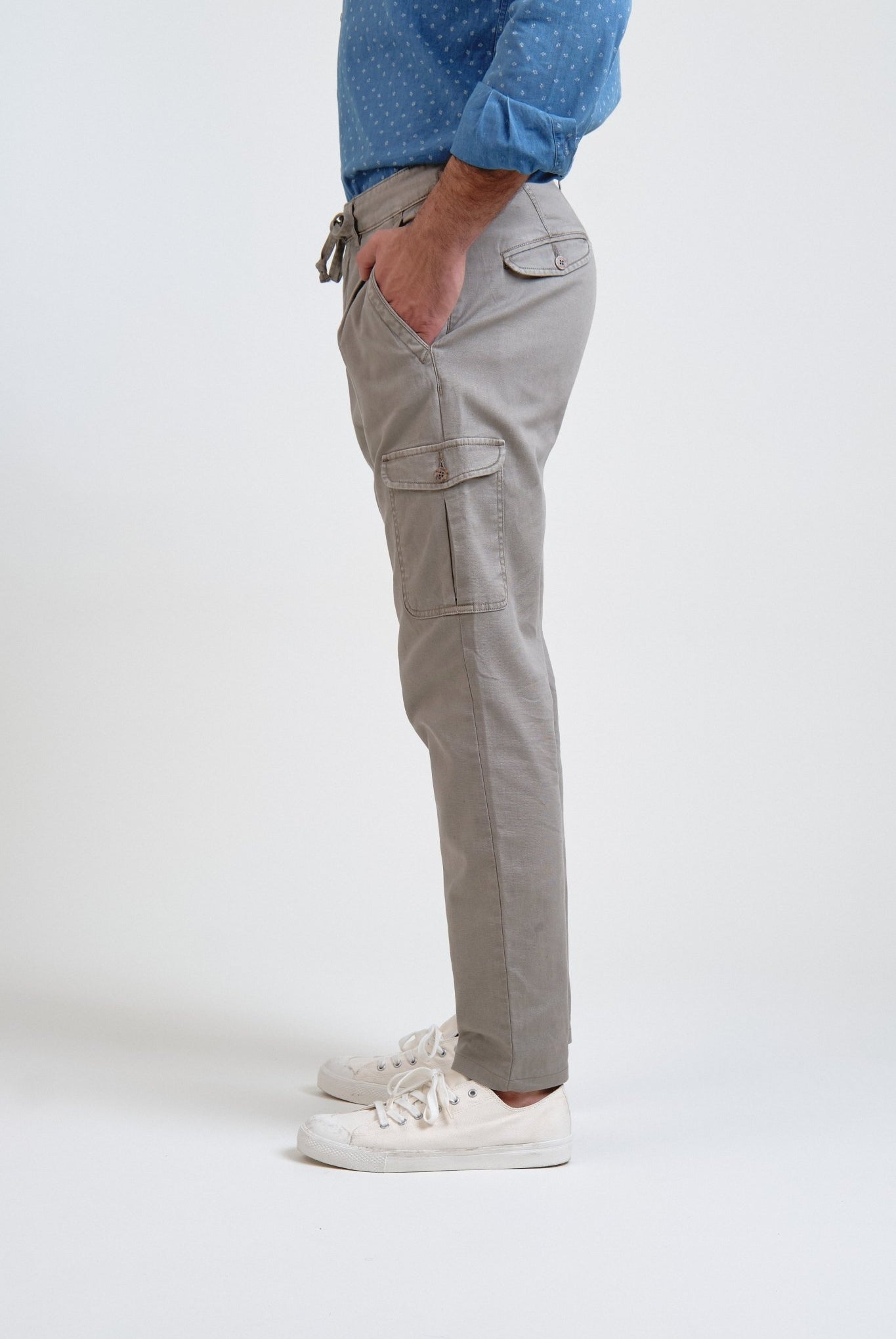 Pantalón Cargo Soren Gris Verdoso - Sohhan