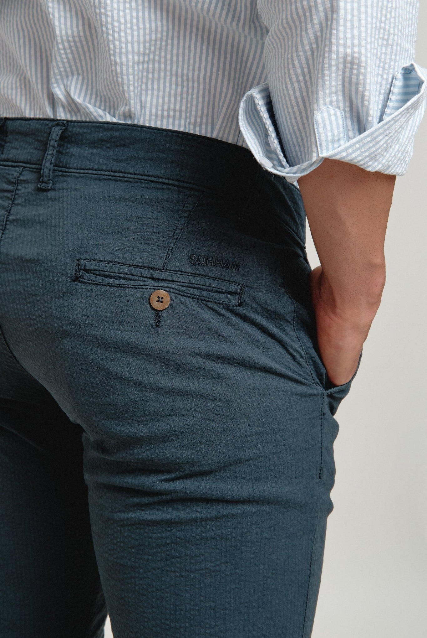 Pantalón Chino Siros Azul Grisáceo - Sohhan