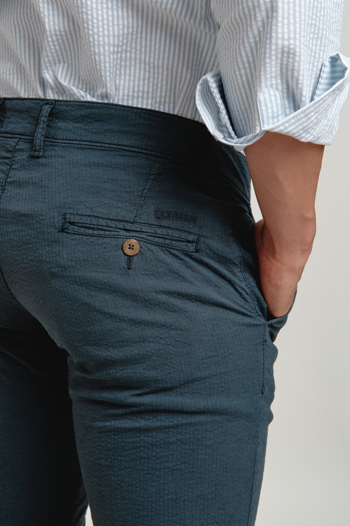 Pantalón Chino Siros Azul Grisáceo - Sohhan