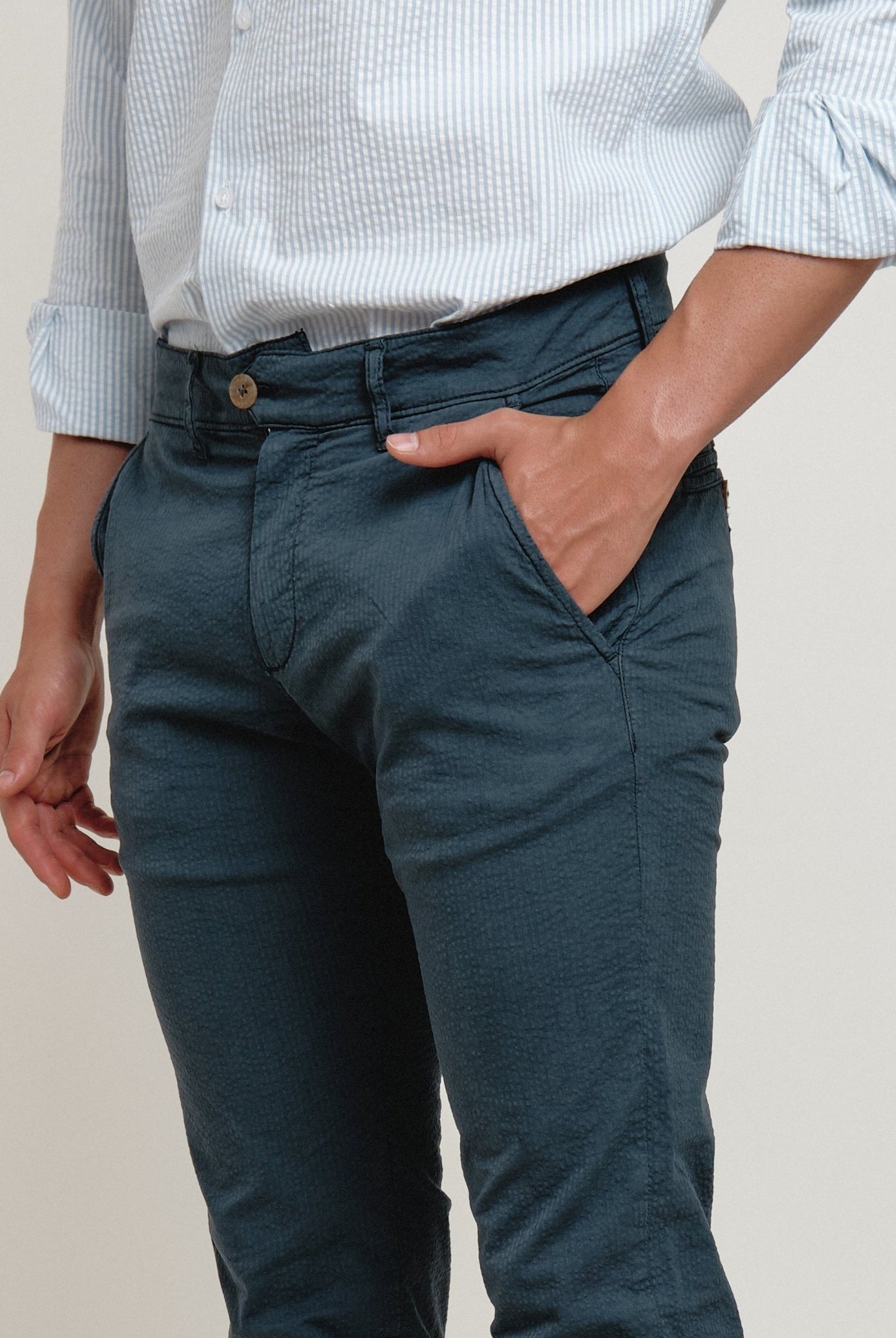 Pantalón Chino Siros Azul Grisáceo - Sohhan