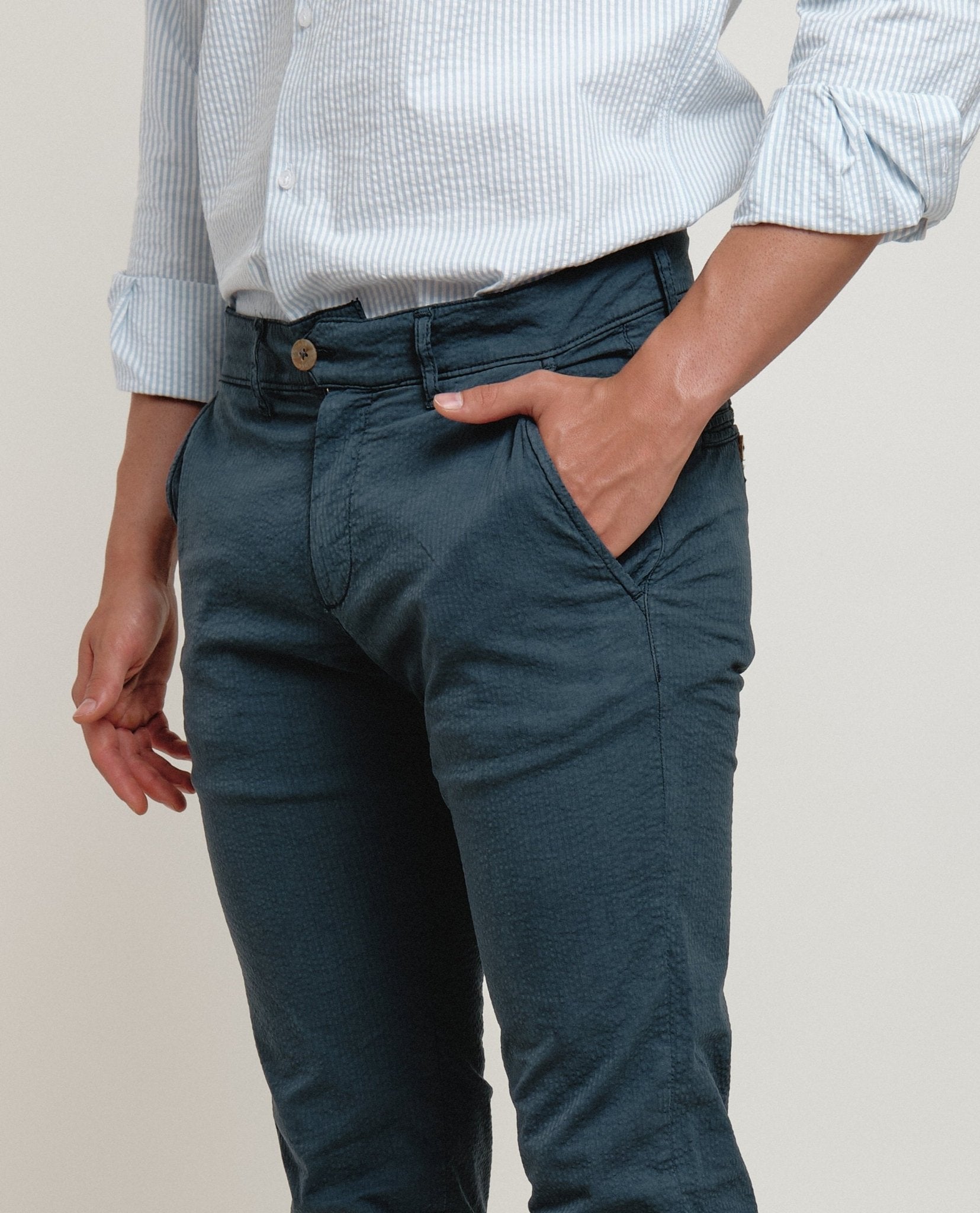 Pantalón Chino Siros Azul Grisáceo - Sohhan
