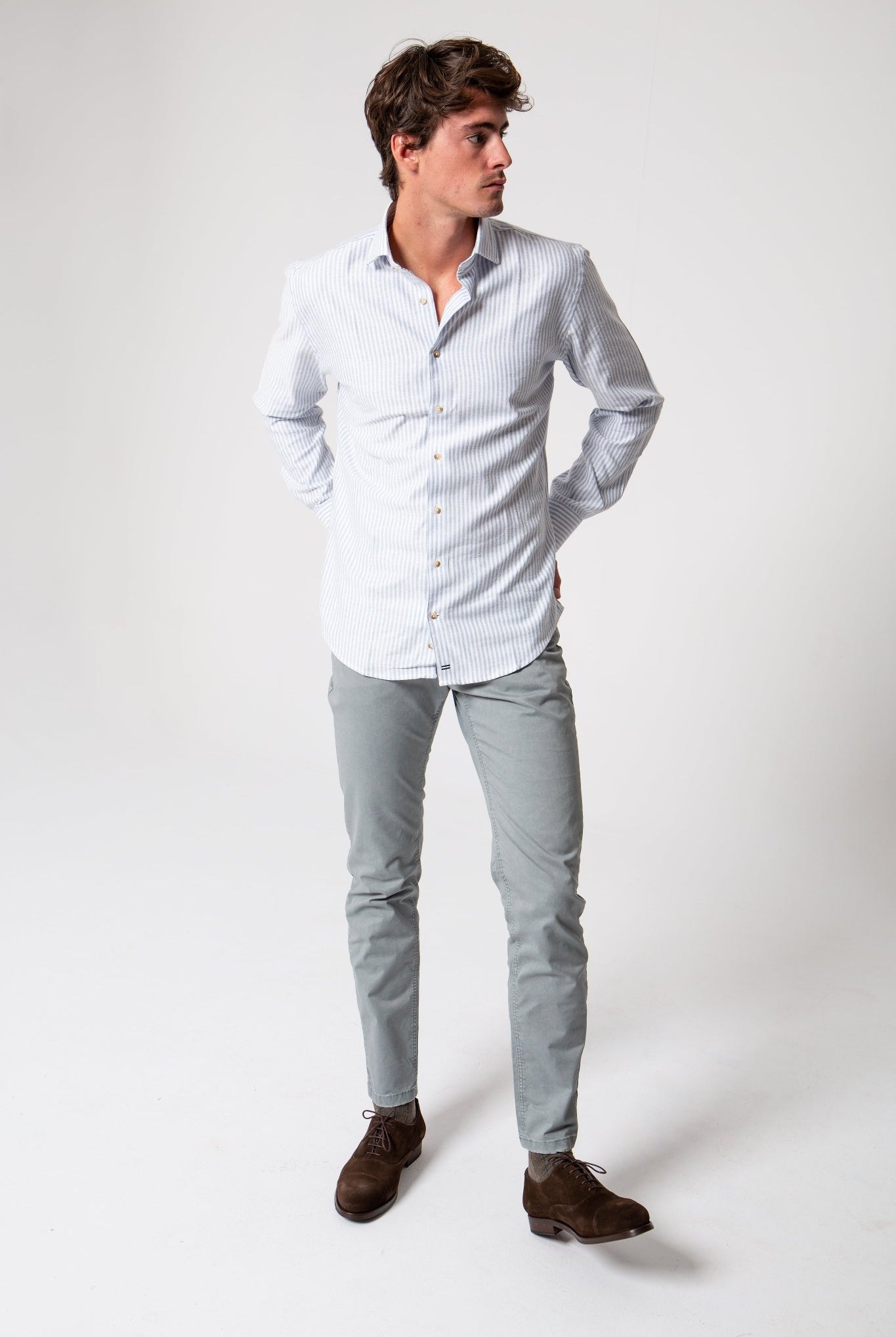 Pantalón Cinco Bolsillos Bruce Gris - Sohhan