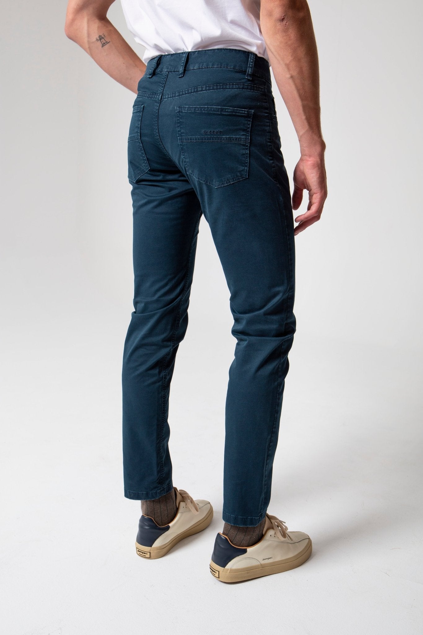 Pantalón Cinco Bolsillos Gabardina Marino - Sohhan
