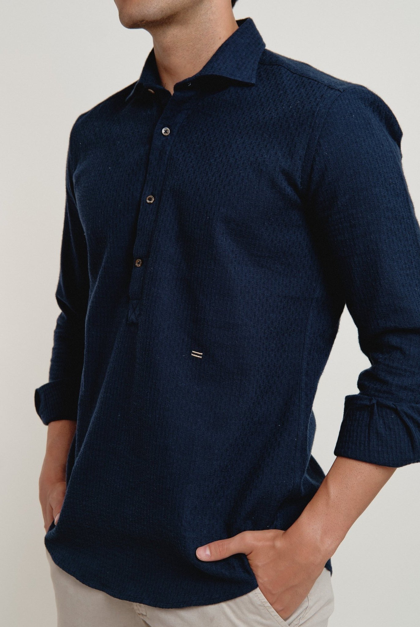 Polera Estructura Arppi Azul - Sohhan