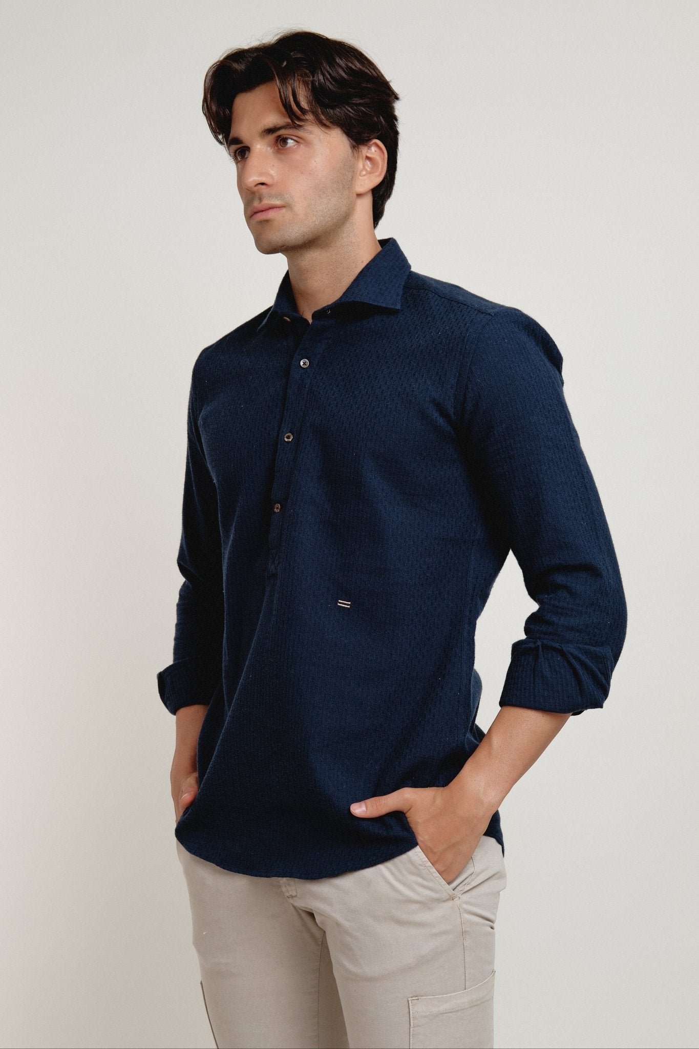 Polera Estructura Arppi Azul - Sohhan