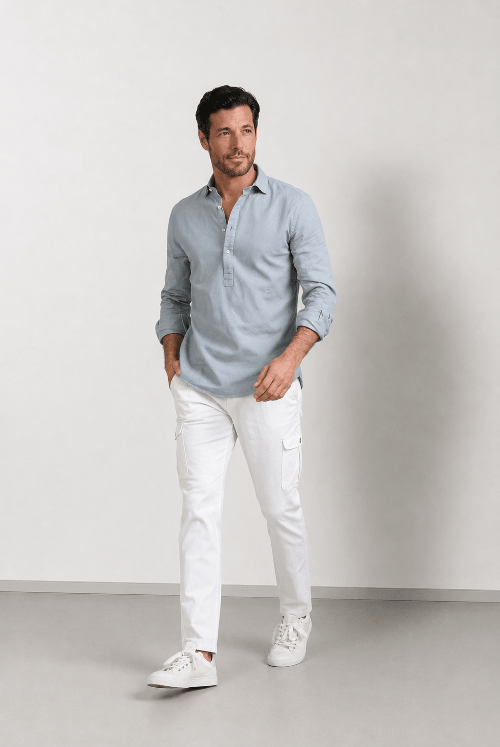 Polera Kent Colmena Celeste - Sohhan