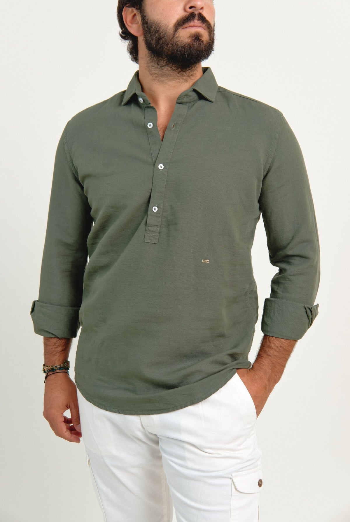 Polera Lino Marbella Verde - Sohhan