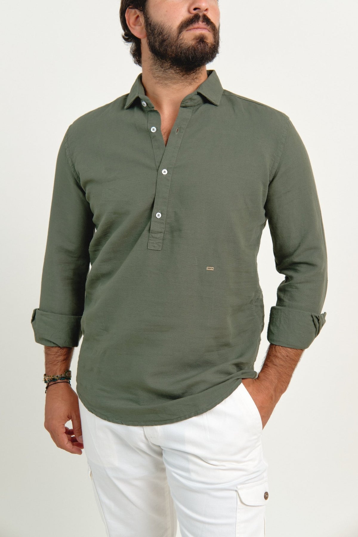 Polera Lino Marbella Verde - Sohhan