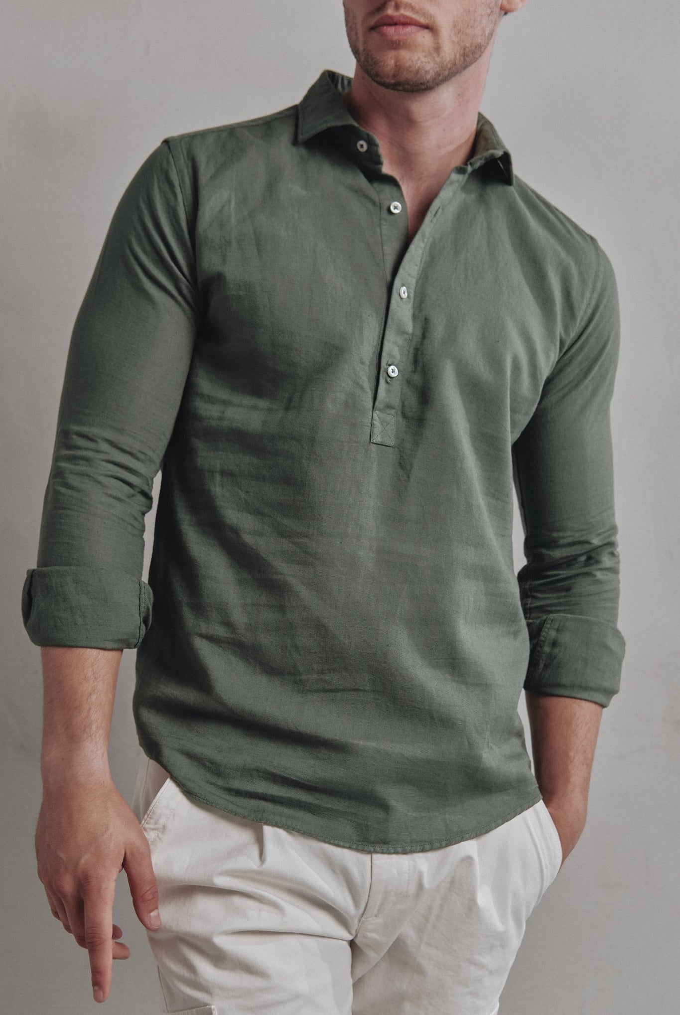 Polera Lino Varadero Verde - Sohhan