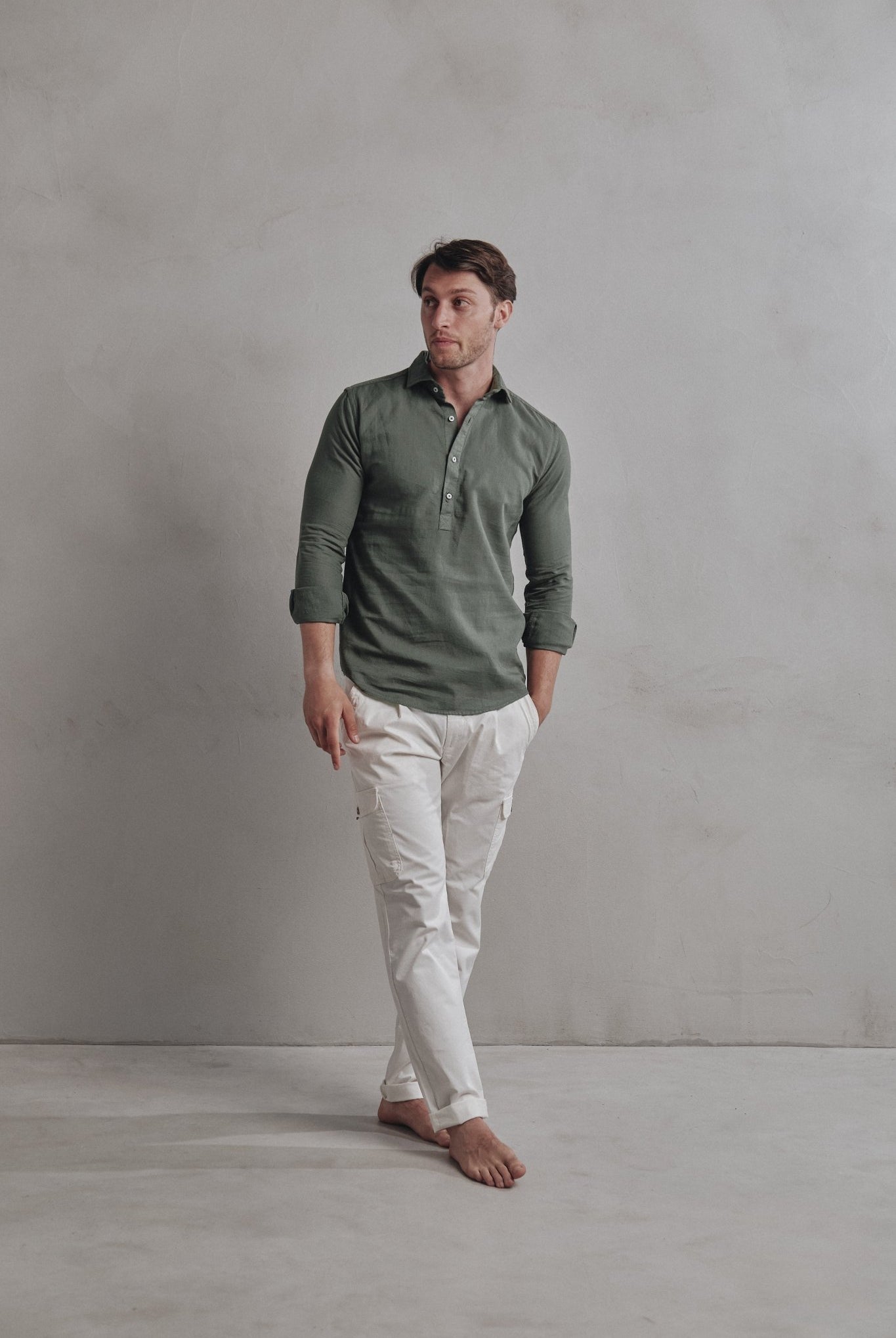 Polera Lino Varadero Verde - Sohhan