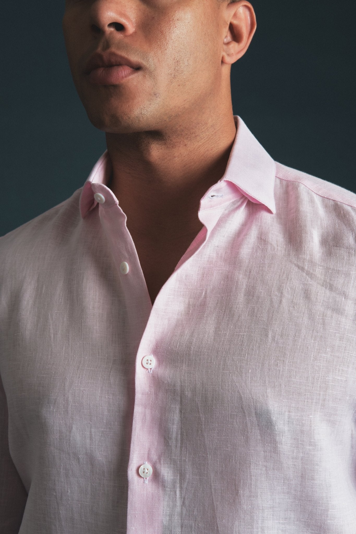 Pure Linen Shirt Pink Hustle Heritage - Sohhan