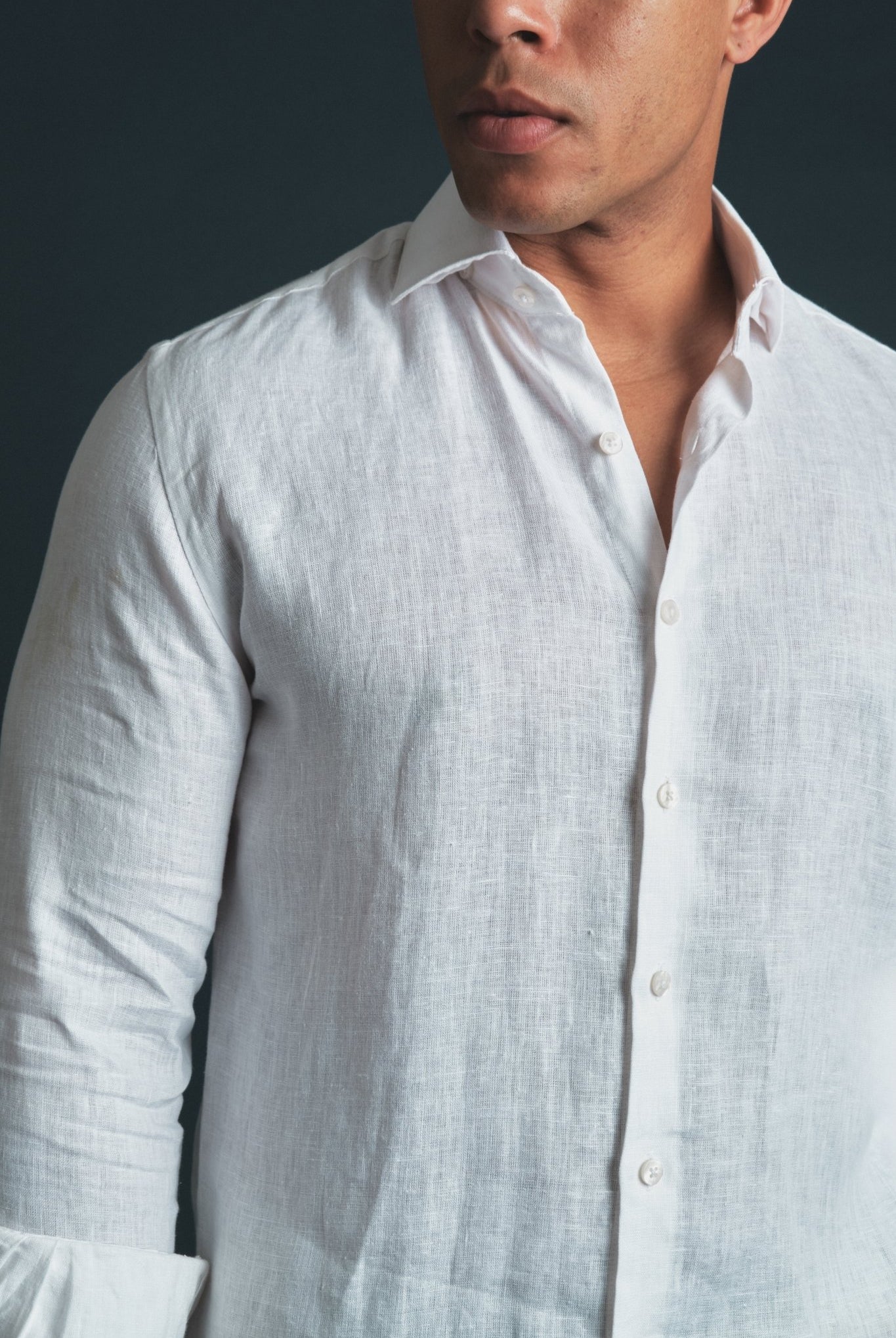 Pure Linen Shirt White Hustle Heritage - Sohhan