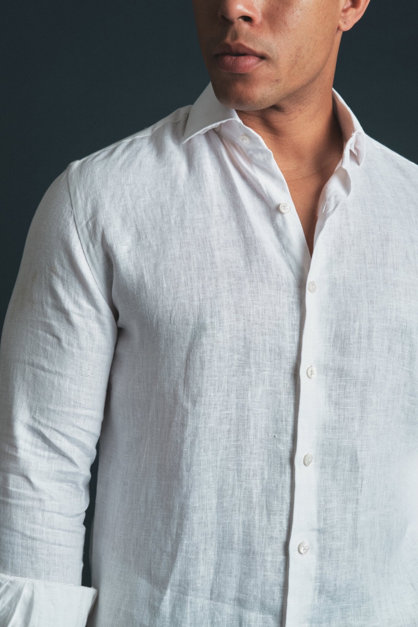 Pure Linen Shirt White Hustle Heritage - Sohhan