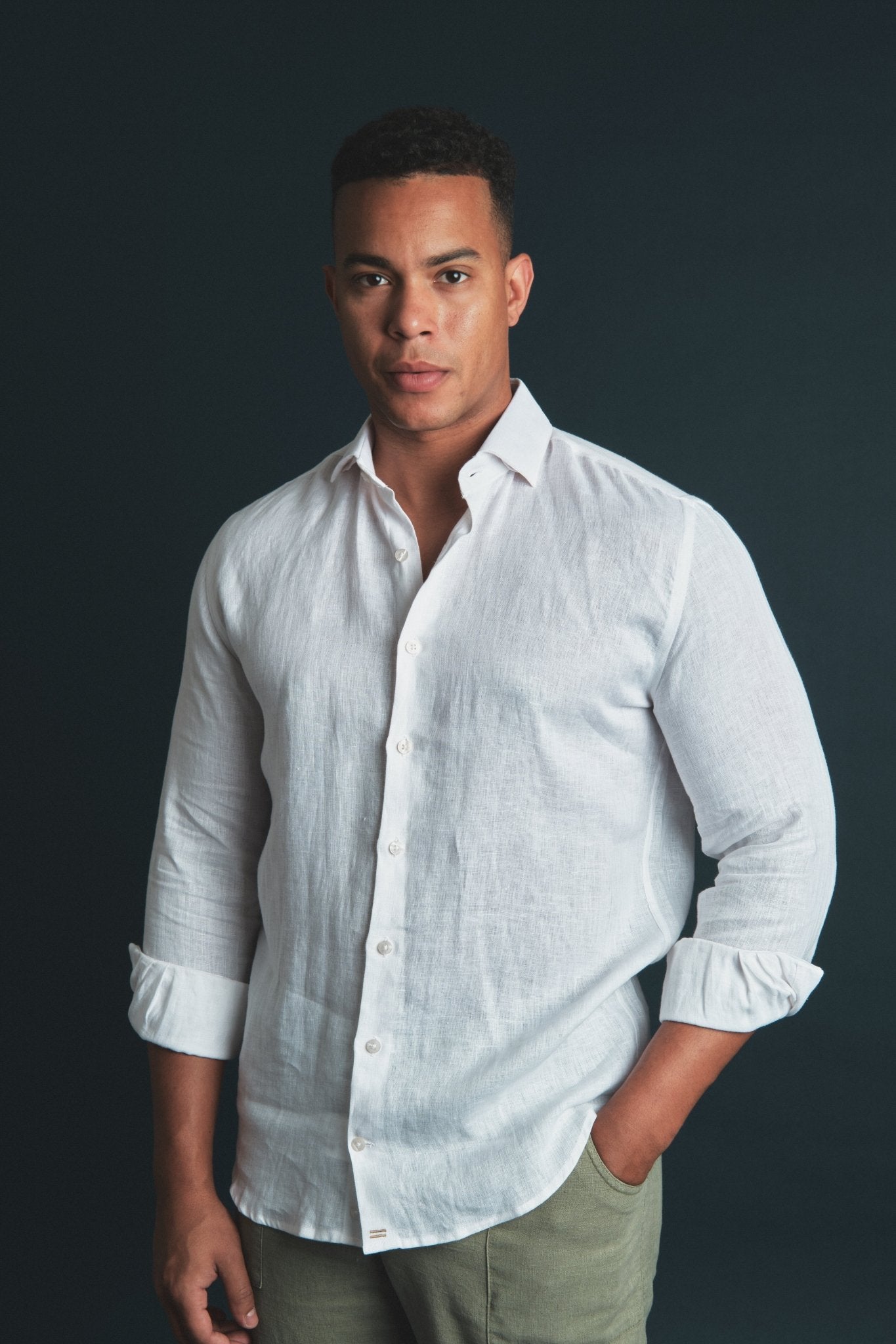Pure Linen Shirt White Hustle Heritage - Sohhan