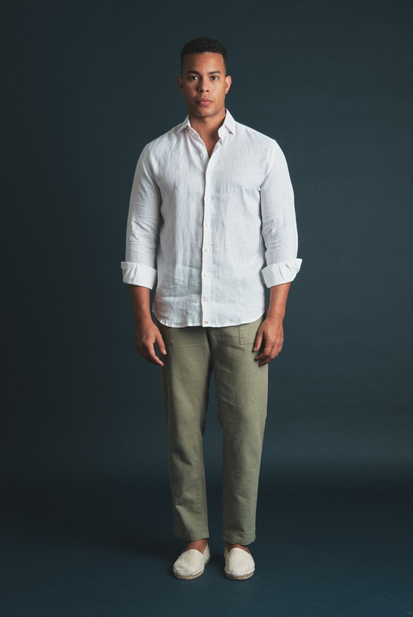 Pure Linen Shirt White Hustle Heritage - Sohhan
