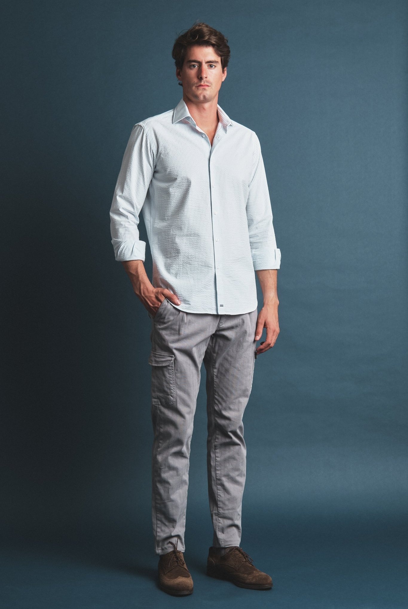 Royal Seersucker Shirt Hustle Heritage - Sohhan