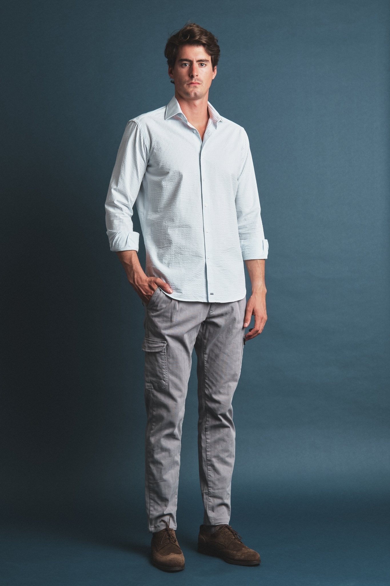 Royal Seersucker Shirt Hustle Heritage - Sohhan