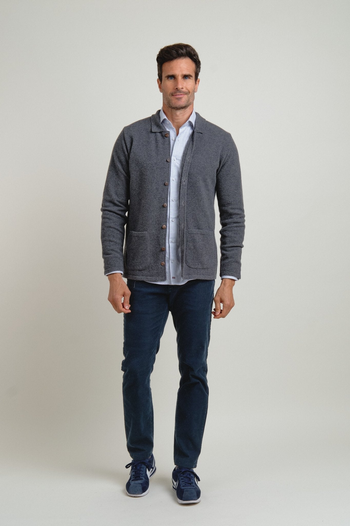 Sobrecamisa de punto Orven Gris - Sohhan