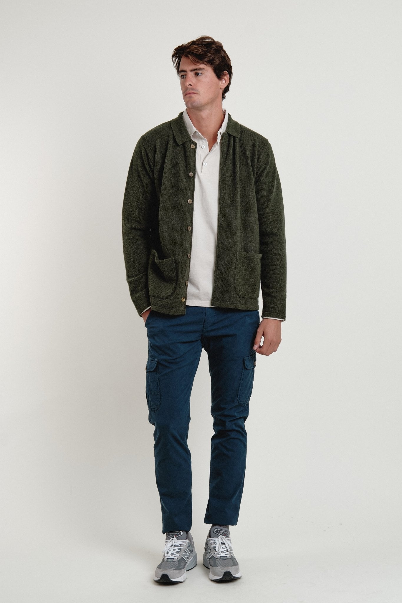 Sobrecamisa de punto Orven Verde - Sohhan