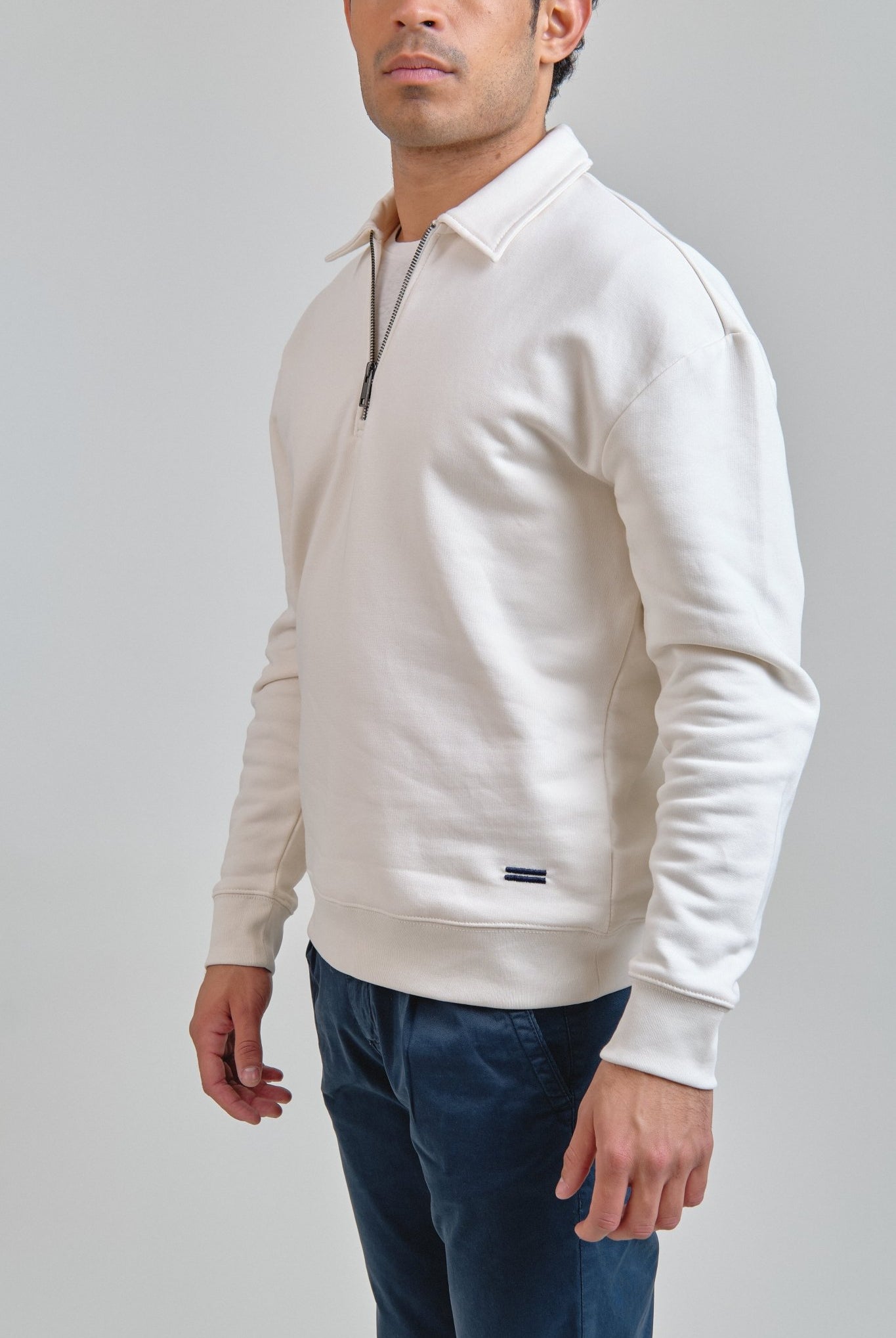 Sudadera Siroco Cuello Camisero Crudo - Sohhan