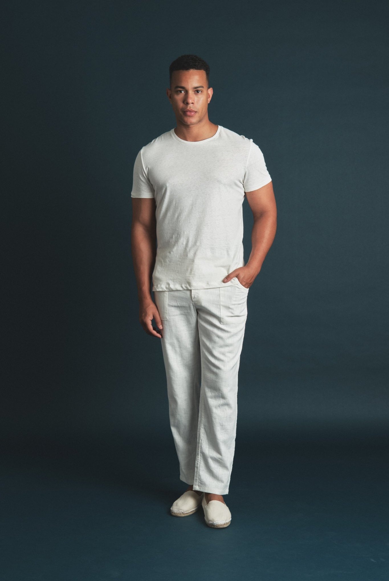 T-Shirt Linen Ecru Hustle Heritage - Sohhan
