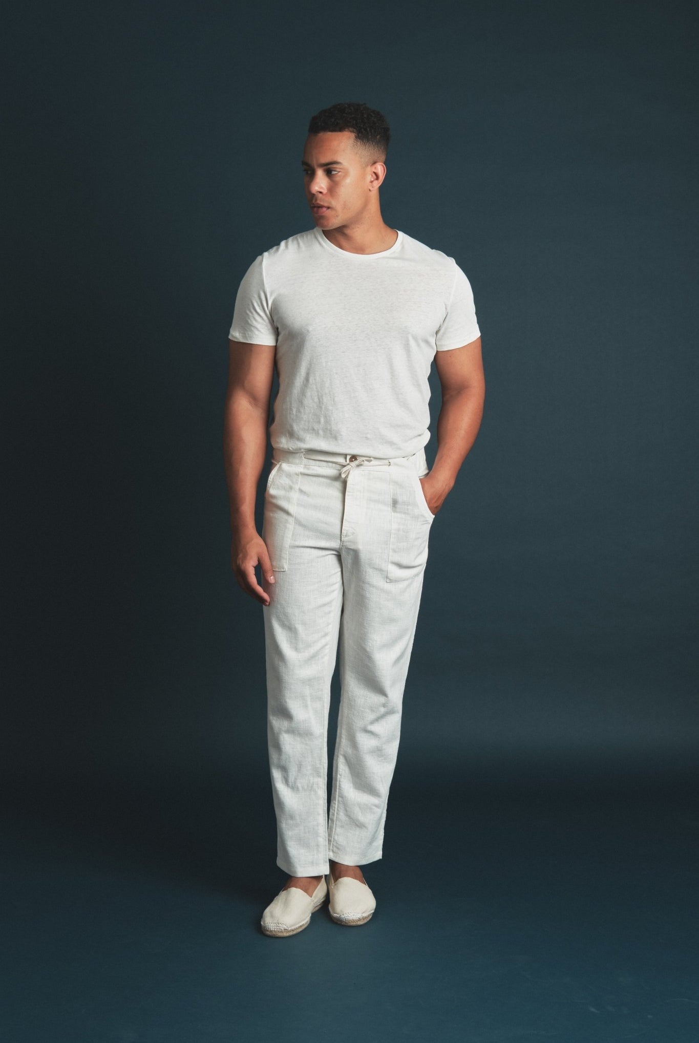 T-Shirt Linen Ecru Hustle Heritage - Sohhan