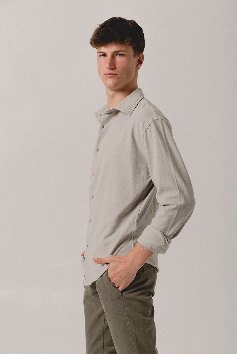 Camisa Piqué Beige Marfil - Sohhan