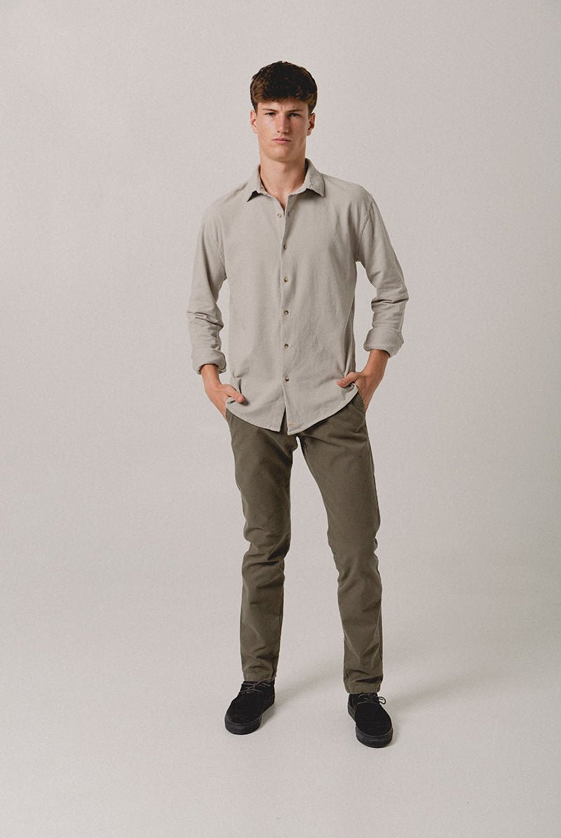 Camisa Piqué Beige Marfil - Sohhan