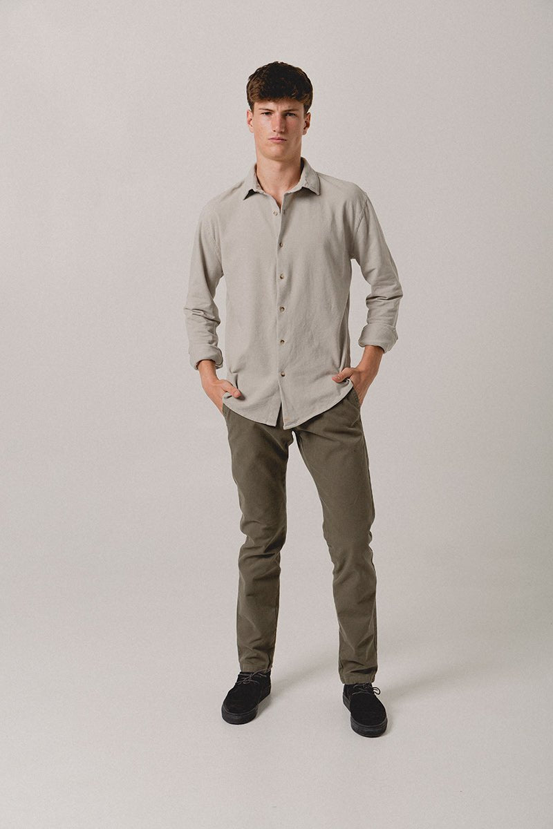 Camisa Piqué Beige Marfil - Sohhan
