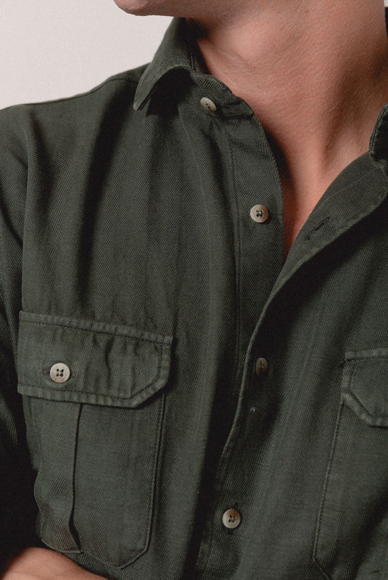 Camisa sahara espiga verde Bogotá - Sohhan