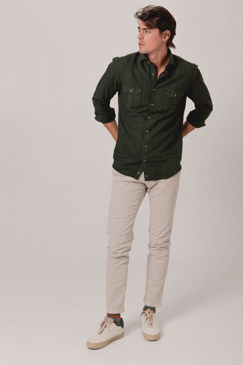 Camisa sahara espiga verde Bogotá - Sohhan