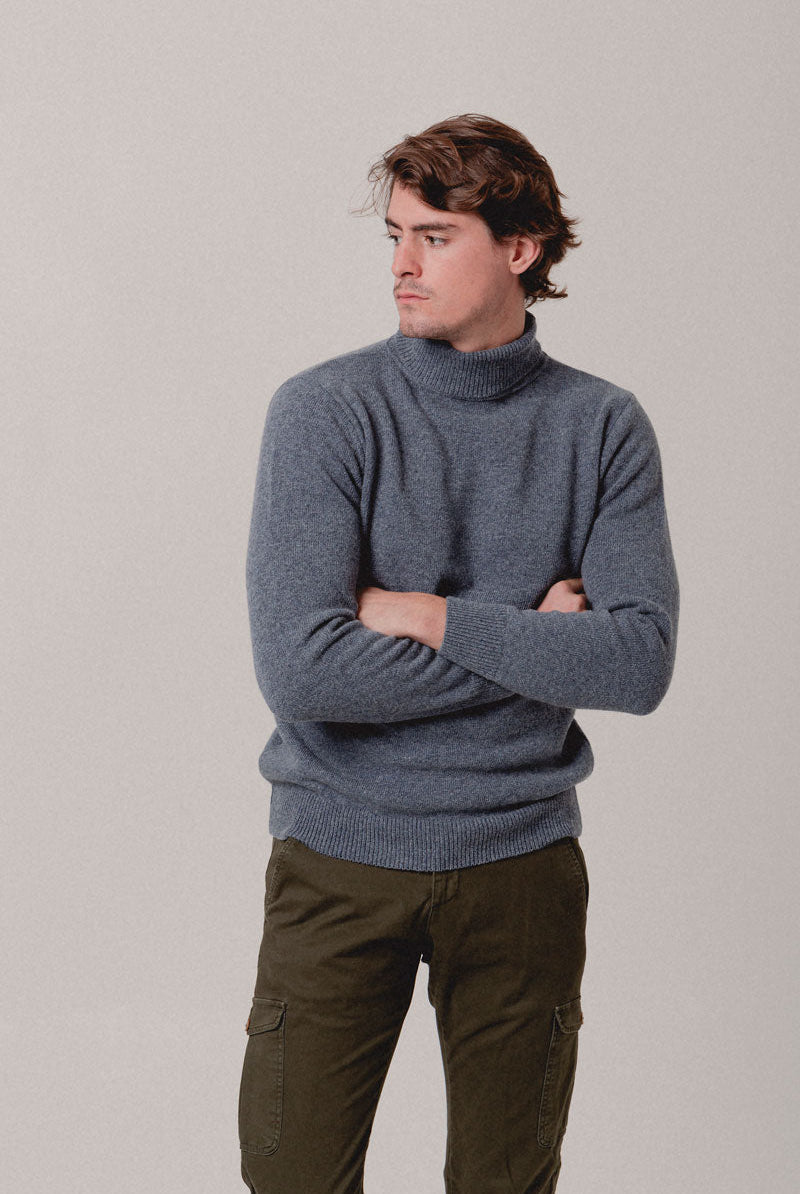 Jersey Cuello vuelto Azul Claro - Sohhan