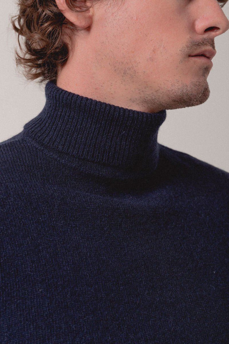 Jersey Cuello vuelto Azul Marino - Sohhan