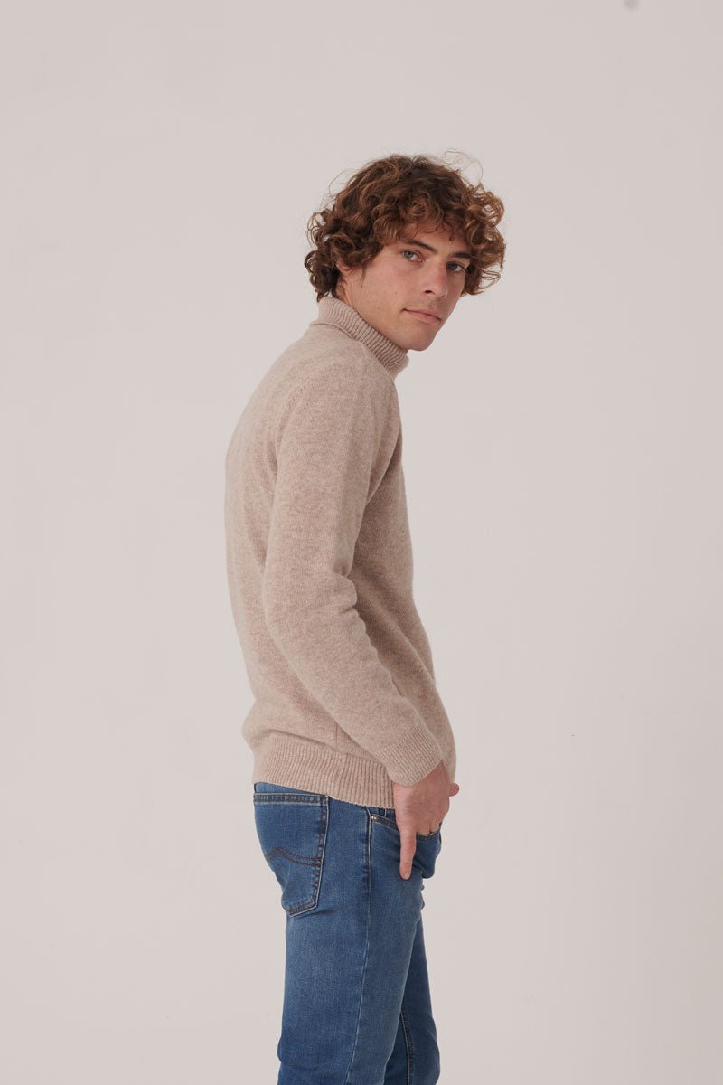 Jersey Cuello vuelto Beige - Sohhan
