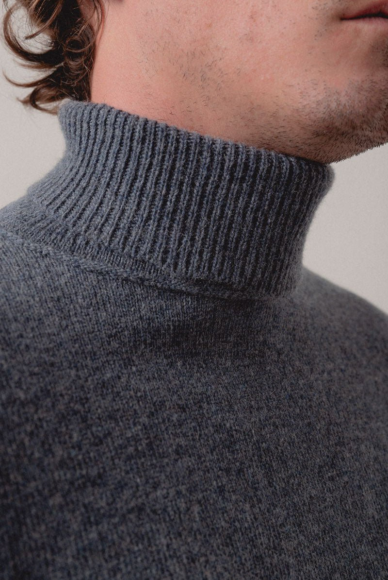Jersey Cuello vuelto Gris oscuro - Sohhan