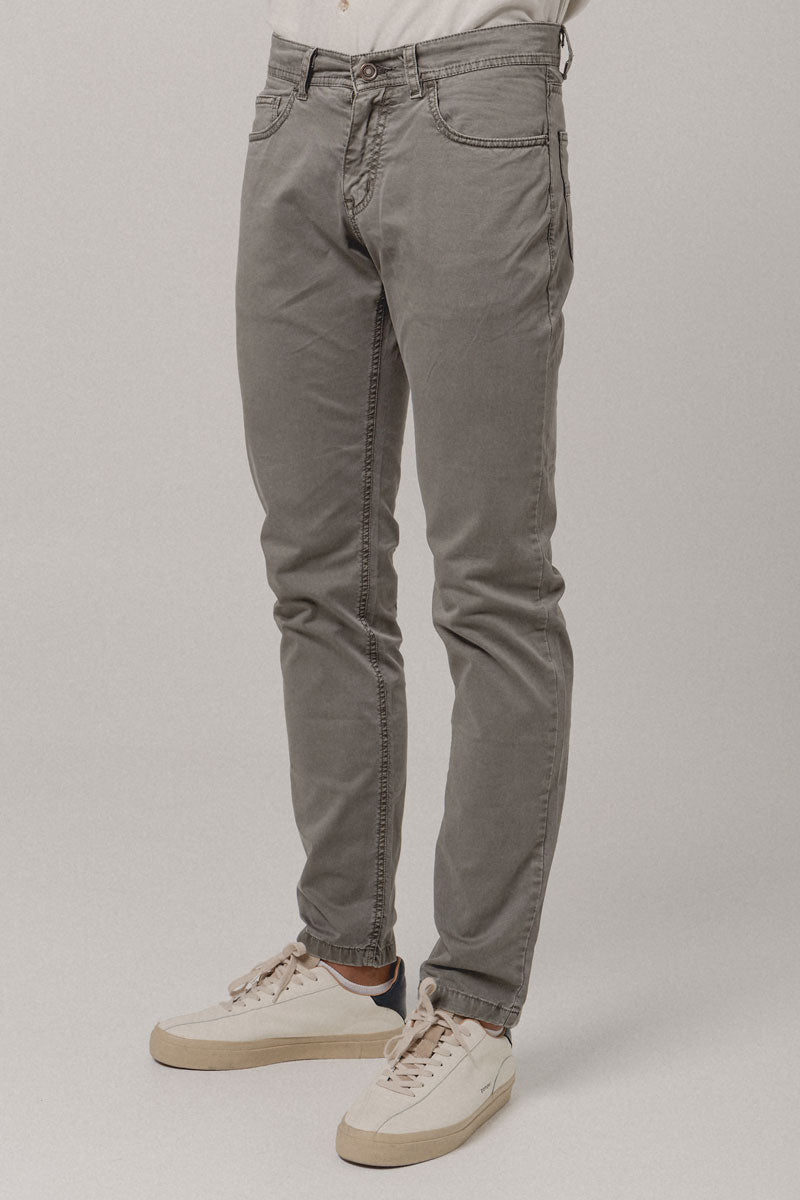 Pantalón 5 bolsillos verde grisáceo - Sohhan