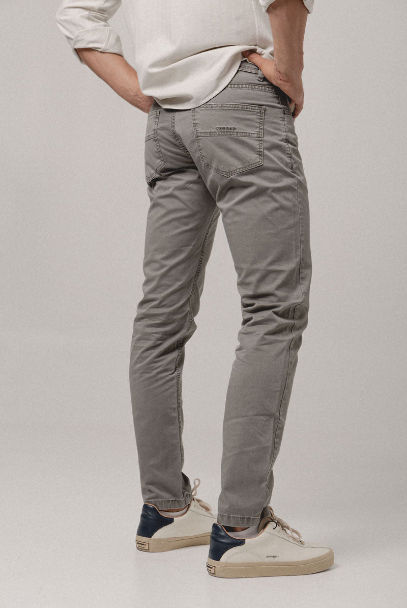 Pantalón 5 bolsillos verde grisáceo - Sohhan