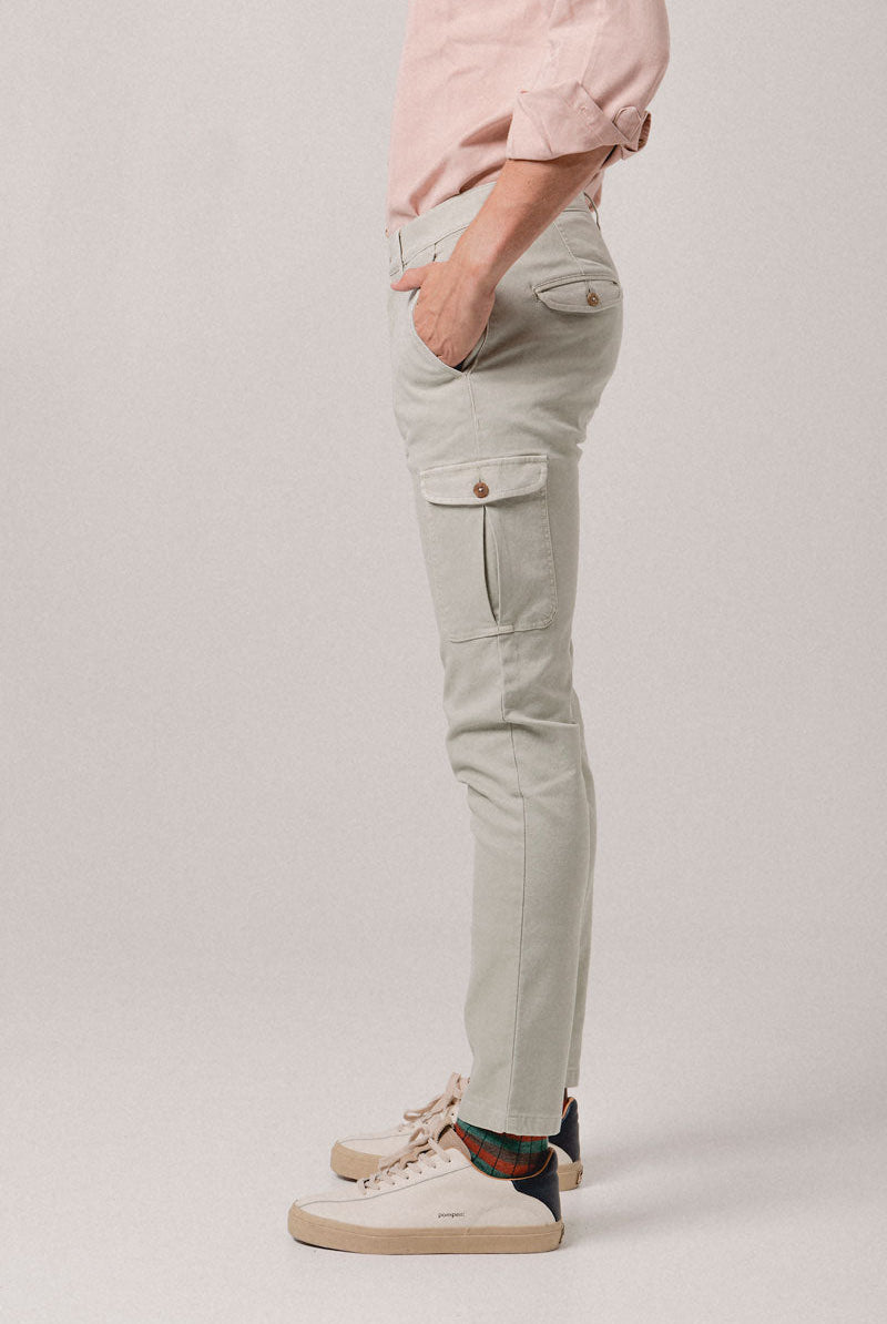 Pantalón cargo gris estructura - Sohhan