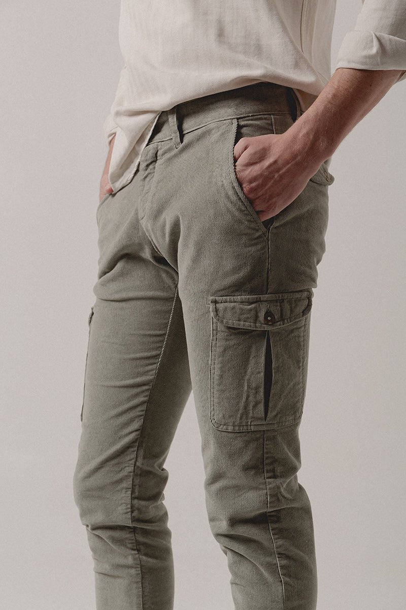 Pantalón Cargo Pana Verde - Sohhan